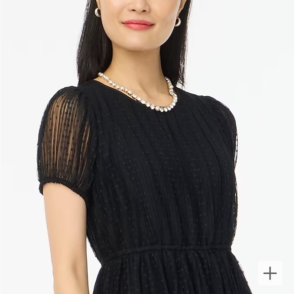 J crew Pleated flock-dot puff-sleeve dress - Picture 2 of 5